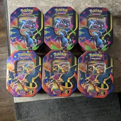 LOT OF 12 Pokemon TCG Collector's Chest and 6 Pokemon Mega Charizard EX Tins - Image 2