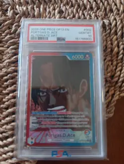 2025 One Piece OP13 Alternate Art #002 Portgas D. Ace PSA 10 GEM MINT - Image 1