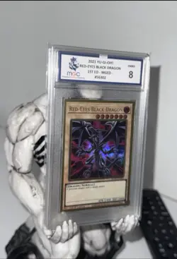 Yu-Gi-Oh Red-Eyes Black Dragon 1st Edition PSA Graded 8 Card - Image 2