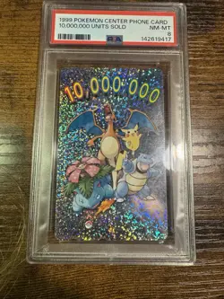 PSA 8 1999 Pokemon Center Phone Card 10,000,000 Units Sold Hologram LOW POP - Image 3