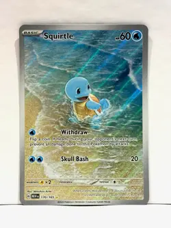 Squirtle 170/165 Illustration Rare Scarlet & Violet 151 Pokemon Card TCG NM - Image 1