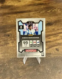 2026 Panini Prizm Monopoly World Cup Diego Maradona Gold Cracked Ice Prizm SP #3 - Image 2