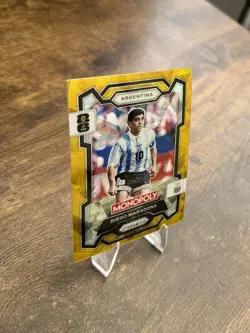 2026 Panini Prizm Monopoly World Cup Diego Maradona Gold Cracked Ice Prizm SP #3 - Image 4