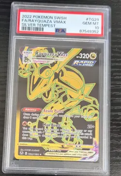 2022 Pokemon SWSH Silver Tempest Rayquaza VM Trainer Gallery #TG29/TG30 PSA 10 - Image 1