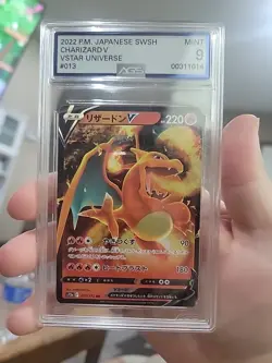 AGS Mint 9- Japanese Pokemon 2022 Charizard V 014/100 s9 Star Birth - Image 1