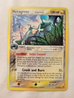 2005 Early Mid-Era Pokemon Rare Holo Metagross (11/113) Delta Species (LP/NM) - Image 3
