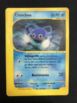 Pokemon Chinchou 70/147 Aquapolis Unlimited Wizards ITA Carte Vintage - Image 1