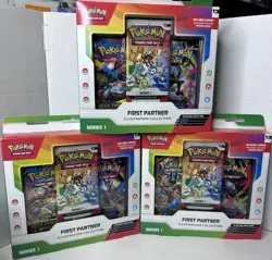 Pokemon First Partner Series 1 Illustration Collection Box LOT OF 3 SEALED - Image 1