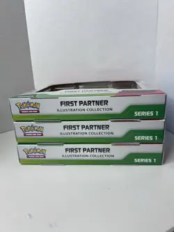 Pokemon First Partner Series 1 Illustration Collection Box LOT OF 3 SEALED - Image 3