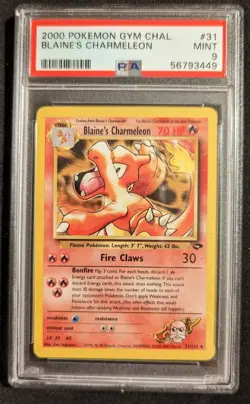 Blaine's Charmeleon PSA 9 Mint 31/132 Gym Challenge Pokemon TCG - Image 1