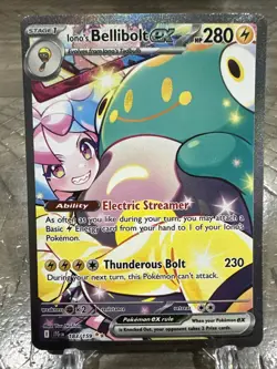 Pokemon Iono's Bellibolt ex Special Illustration Rare Holo 183/159 280 HP - Image 1
