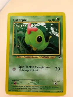 Caterpie 53/75 Pokemon Neo Discovery Unlimited Yuka Morii - Image 1