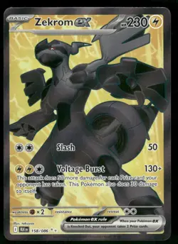 2025 Zekrom ex 158/086 Ultra Rare Holo NM Pokemon SV: Black Bolt - Image 1