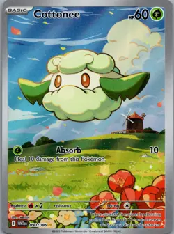 Cottonee 090/086 SV: White Flare Pokemon TCG Illustration Rare NM - Image 1