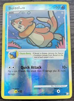 Buizel 75/123 Pokemon TCG Diamond & Pearl Mysterious Treasures Reverse Holo MINT - Image 1