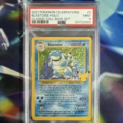 2021 Pokemon Celebrations Blastoise Holo PSA 9 Classic Coll Base Set - Image 1