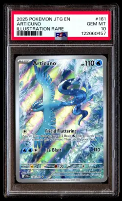 PSA 10 Articuno 161 Pokemon Jtg En Journey Together 2025 Illustration Rare - Image 1