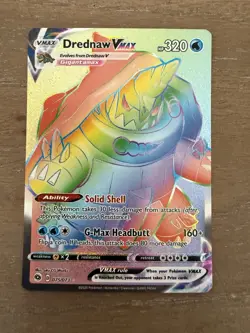 Drednaw VMAX 075/073 Rainbow Secret Rare Pokemon Card NM+ 2020 Champions Path - Image 1