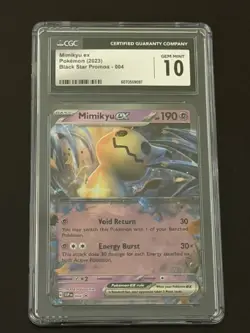 Mimikyu EX Gem Mint 10 CGC Holo Black Star Promo Pokemon Card 2023 - Image 1