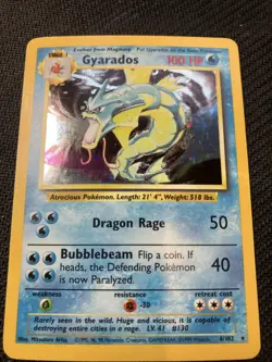 Pokemon Gyrados Holo Rare TCG Card 6/102 Base Set Lp+ - Image 1