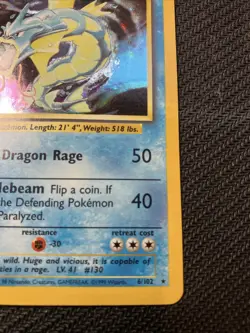 Pokemon Gyrados Holo Rare TCG Card 6/102 Base Set Lp+ - Image 2