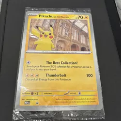 Pokemon Natural History museum nhm Pikachu at the Museum Promo Jumbo Card SEALED - Image 1
