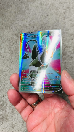 Houndoom V HP210 Searing Flame #178/189 Holo Fan Art Display Collector Card NM! - Image 2