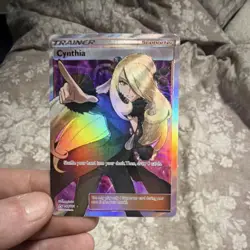 Cynthia Pokemon SM Ultra Prism 148/156 Ultra Rare Full Art Holo Trainer Card - Image 1