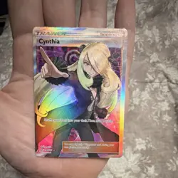 Cynthia Pokemon SM Ultra Prism 148/156 Ultra Rare Full Art Holo Trainer Card - Image 3