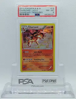 POKEMON LEGENDARY TREASURES CHARIZARD #19 HOLO FOIL CARD PSA 8 NM-MT #* - Image 2