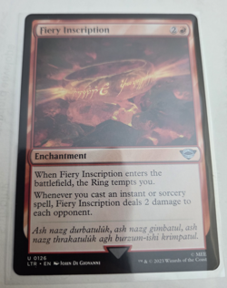 mtg, Fiery Inscription: the Lord of the Rings: NM - Image 1