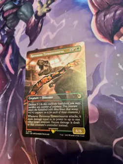 Ravenous Tyrannosaurus (Borderless) - MTG - Universes Beyond - Rare - Near Mint - Image 1