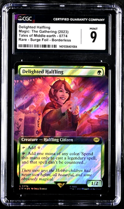 2023 MTG Magic the Gathering Lord of Rings Surge Foil Delighted Halfling CGC 9 - Image 1