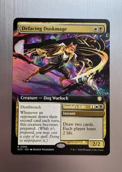 Defacing Duskmage - 93 - MTG: Secrets of Strixhaven - Extended Art - Regular - Image 1