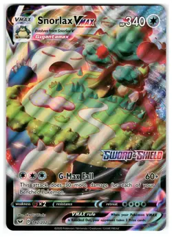 Snorlax VMAX JUMBO CARD 142/202 Holo VMAX Rare Sword & Shield Pokemon LP - Image 1