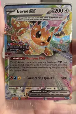 Pokemon Eevee EX Holo Promo Prismatic Evolutions 075/131 200 HP Basic - Image 1