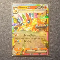 Pokemon Flareon ex 014/131 Prismatic Evolutions Promo Holo 270 HP English - Image 1