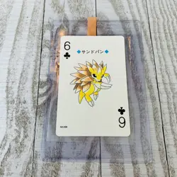 6 of Clubs Sandslash 28 Pokemon Poker Playing Card 1999 Japan Lugia Silver - Image 1