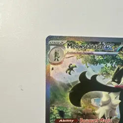 Pokemon TCG Meowscarada ex Special Illustration Rare Full Art Holo 256/193 Sv02 - Image 2