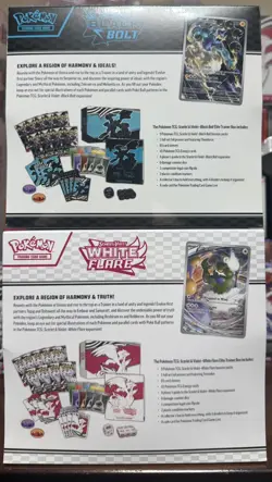 Pokemon Black Bolt and White Flare Elite Trainer Box ETB Set of 2 FACTORY SEALED - Image 4
