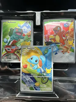 Pokemon First Partner Illustration Collection Series 1 Kanto Gen 1 Starters Set - Image 1