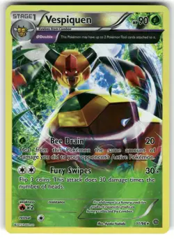 Vespiquen 11/98 Rare Ancient Origins Pokemon Reverse Holo LP - Image 1