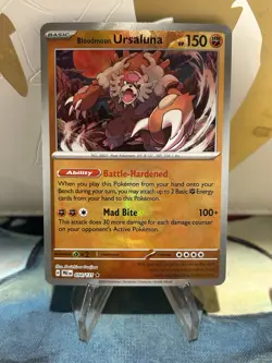 Bloodmoon Ursaluna 054/131 Pokemon TCG SV: Prismatic Evolutions Master Ball NM - Image 1