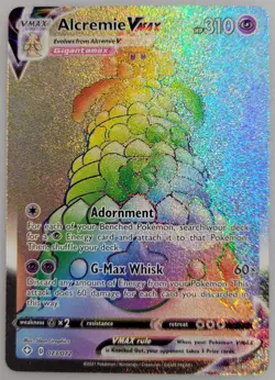 Alcremie VMAX (Secret) 073/072 Pokemon Shining Fates Holo NM - Image 1