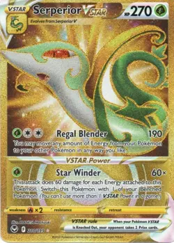 Pokemon: SWSH12: Silver Tempest: Holofoil Serperior VStar (Secret): LP Condition - Image 1