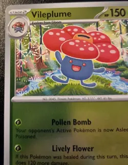 Vileplume 003/094 Reverse Holo Rare Phantasmal Flames Pokemon TCG - Image 2