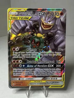 Pokemon TCG Marshadow & Machamp GX Ultra Rare Full Art Holo 82/214 270 HP - Image 1