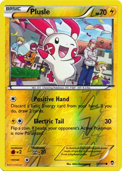 Plusle 31/111 XY Furious Fists REVERSE HOLO PERFECT MINT! Pokemon - Image 1