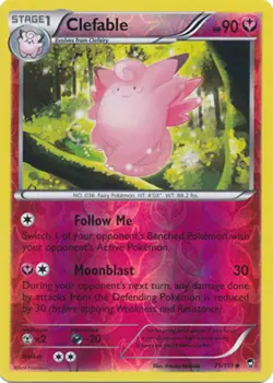 Clefable 71/111 XY Furious Fists REVERSE HOLO MINT! Pokemon - Image 1