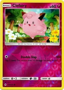 Clefairy 132/214 S&M Unbroken Bonds REVERSE HOLO PERFECT MINT! Pokemon - Image 1